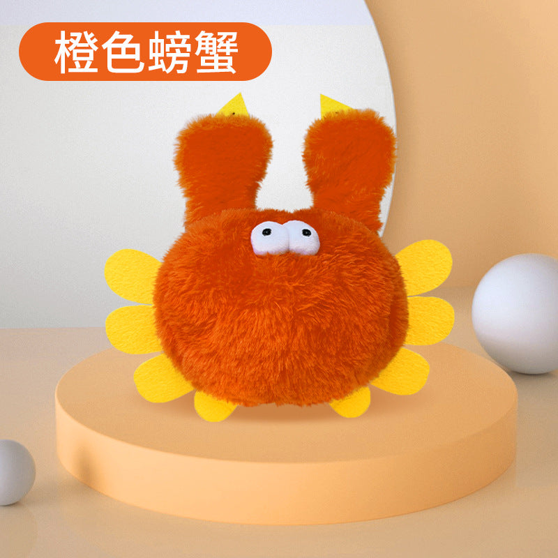 Pet plush rechargeable toys, flapping and shaking bird electric cat toy, dog self-entertainment simulation crab swinging bird