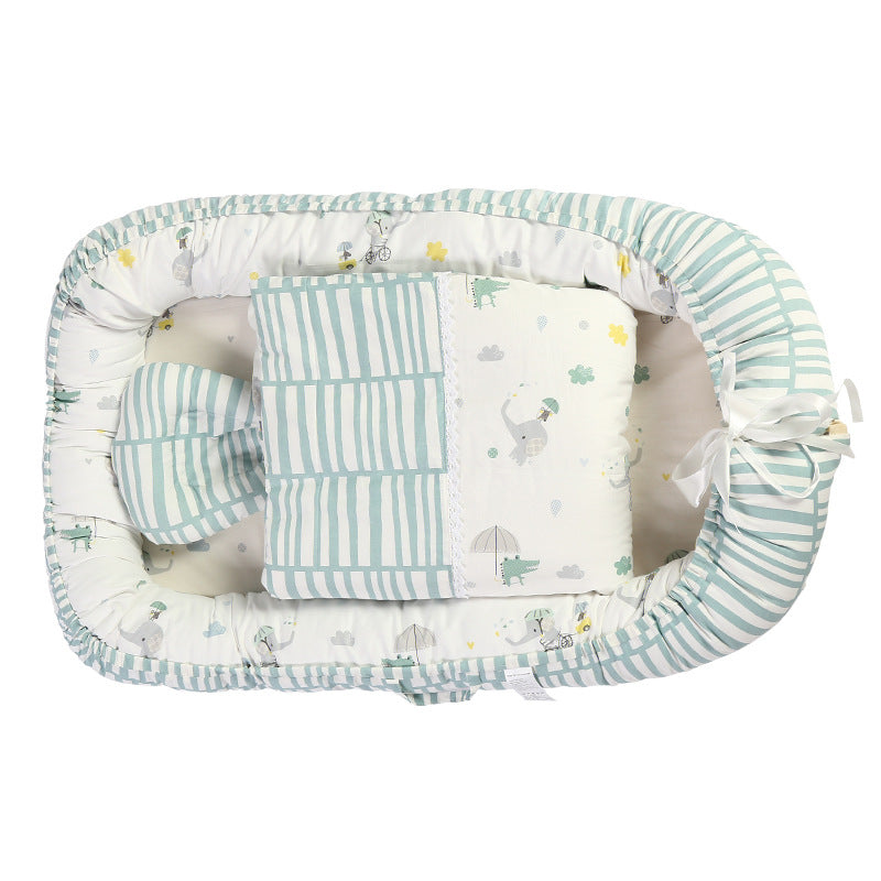 Foreign trade cotton baby bed medium bed American newborn uterus bed bionic bed portable baby bed detachable cross-border
