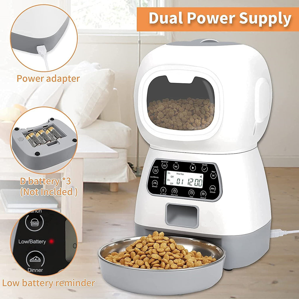 Amazon's popular 3.5L elf pet feeder automatic feeder fixed-point feeder manual feeding