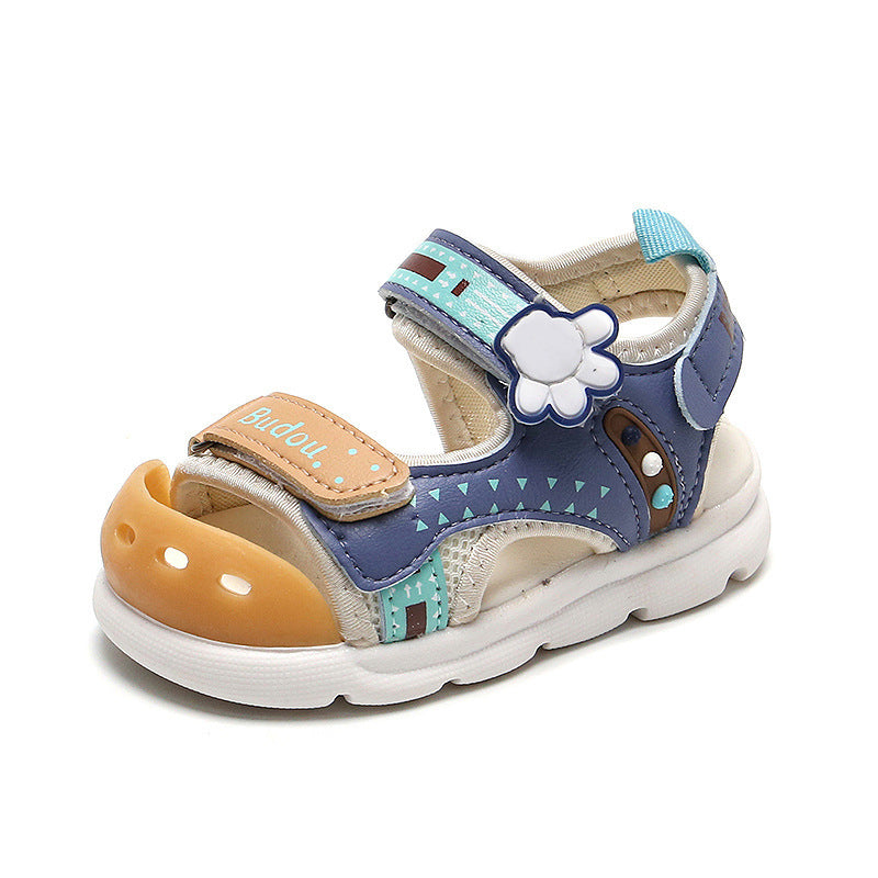 Baby sandals 2024 summer functional shoes children's boys and girls small and medium children's closed-toe beach shoes toddler shoes