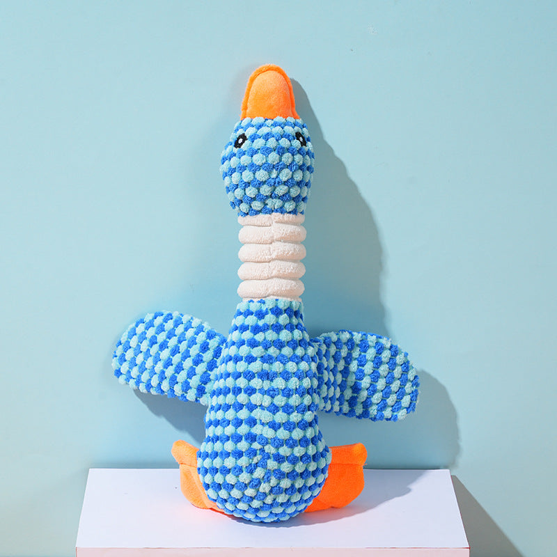 Spot dog toy plush sleeping duck chew-resistant teething sound-relieving small and medium-sized dog pet sound toy
