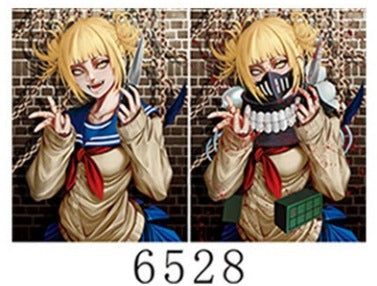 Anime 2D mobile phone stickers modern 3D mini mobile phone stickers refrigerator 3D decorative stickers Halloween creative stickers