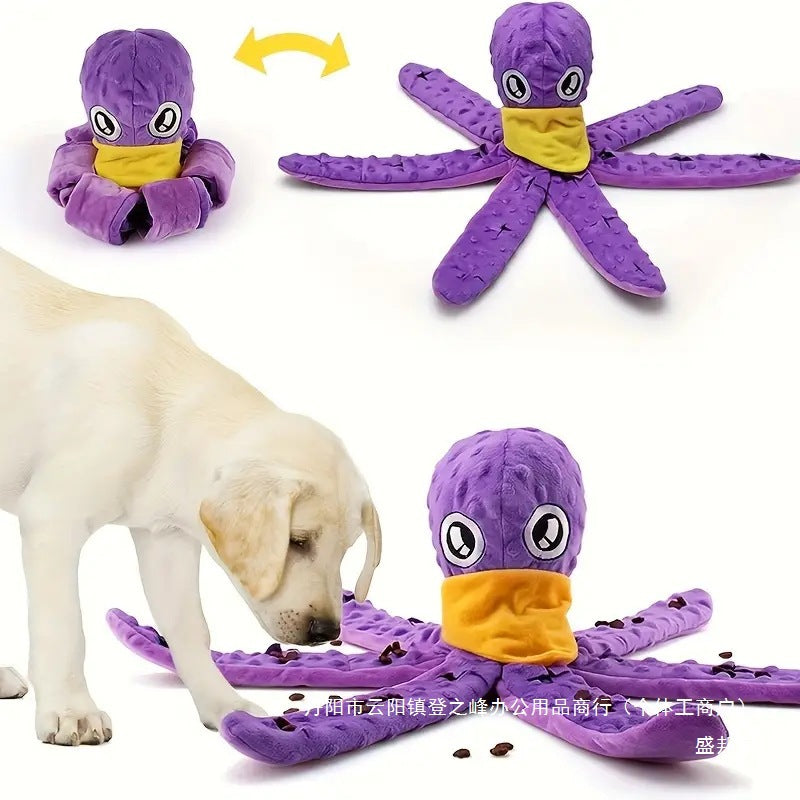 Dog Toys Pet Products Leather Shell Foreign Trade Toys Plush Dog Sounding Toy Cat Pet Octopus Six Claws Factory