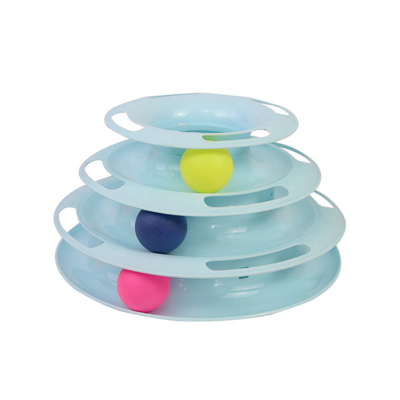 Cross-border new interactive cat toy amusement ball pet cat educational turntable self-hi cat toy wholesale cat turntable