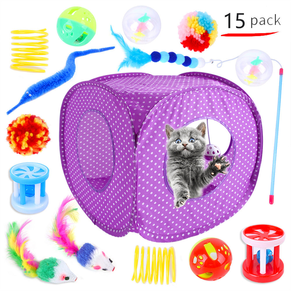 Summary of pet cat toy set 21 pieces cat channel cat teaser plush mouse Amazon combination toy