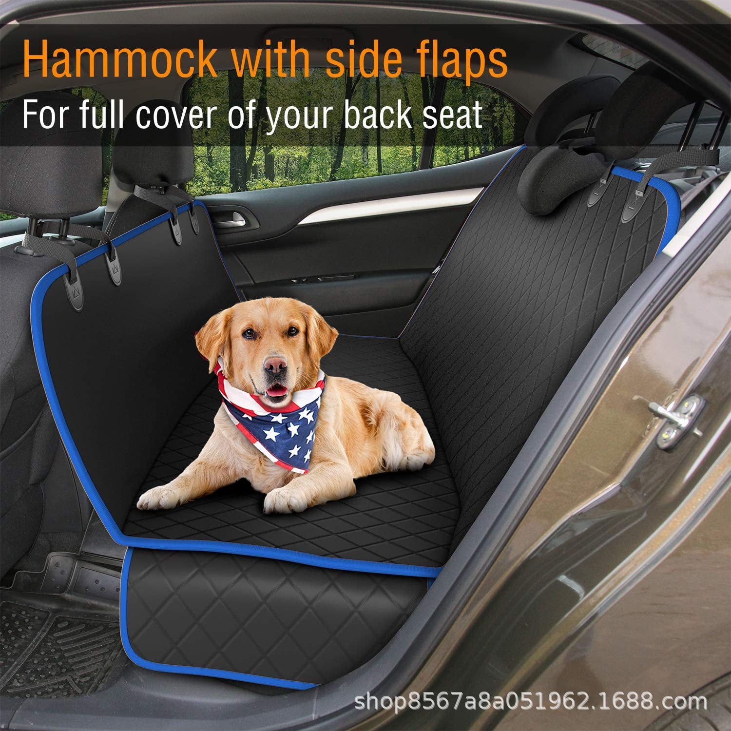 Amazon car dog mat car pet mat rear new pet car mat back seat cushion thick waterproof