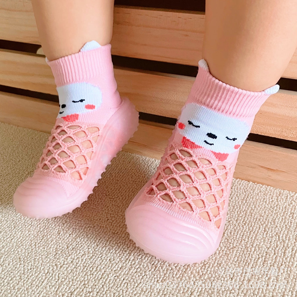 Summer children's pre-walking shoes for boys and girls baby breathable mesh toddler socks infants and young children indoor non-slip soft-soled floor shoes