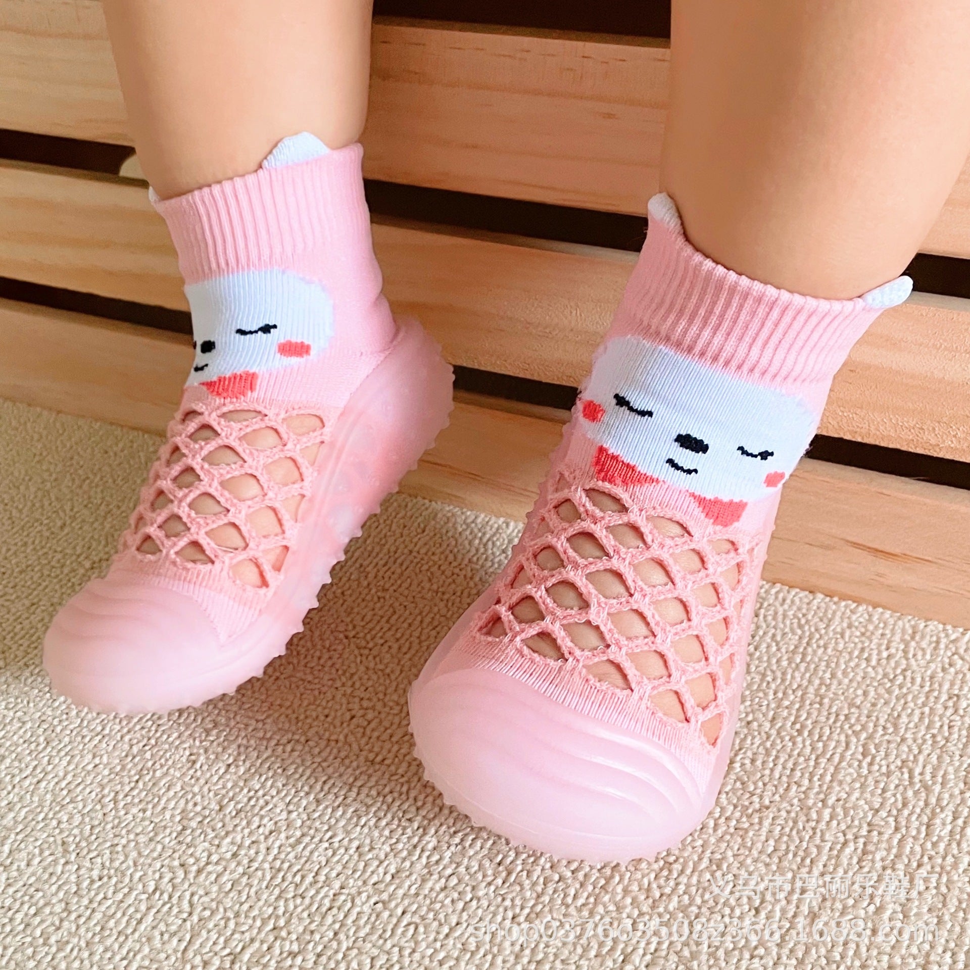Summer children's pre-walking shoes for boys and girls baby breathable mesh toddler socks infants and young children indoor non-slip soft-soled floor shoes