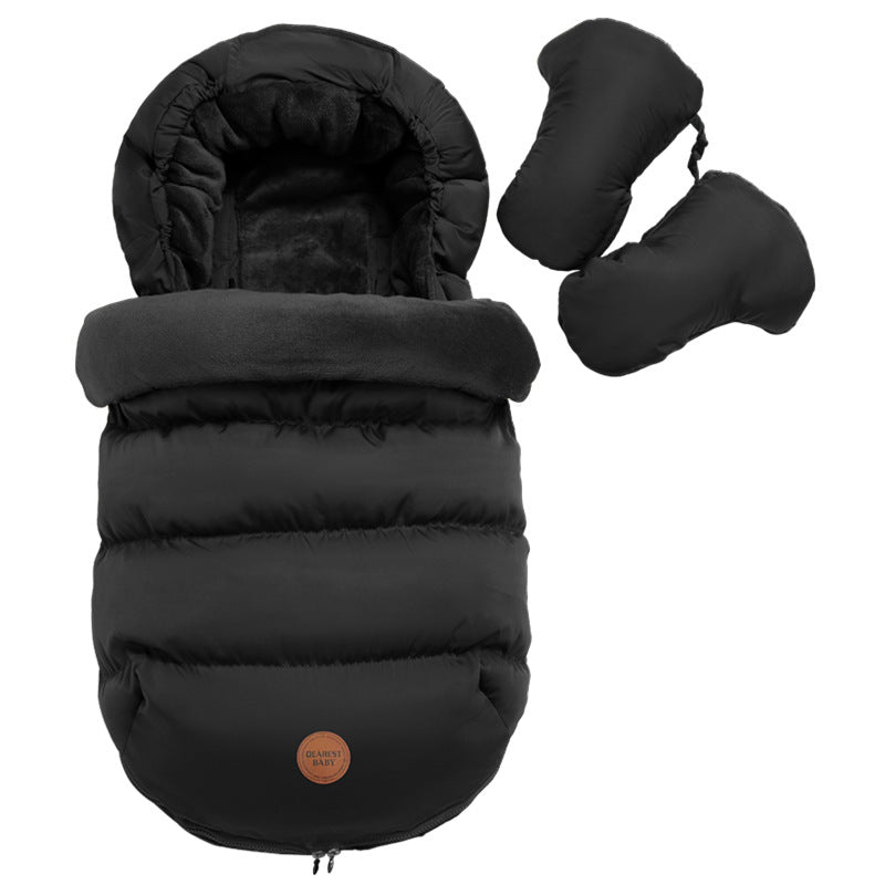 Newborn anti-kicking blanket autumn and winter stroller warm cold protection baby anti-startle thickened baby sleeping bag factory direct sales