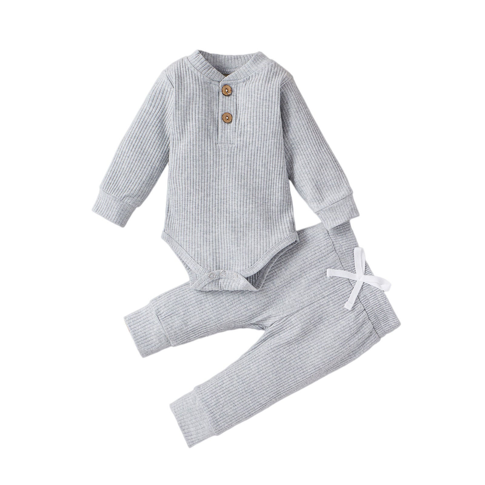 Baoxin children's clothing spring and autumn men and women baby infant cotton long-sleeved jumpsuit trousers home bottoming comfort suit
