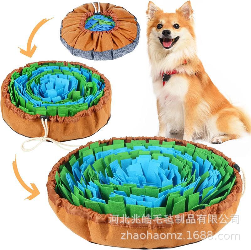 Amazon Felt Pet Sniffing Mat Dog Foraging Bowl Pet Bite Resistant Training Mat Pet Toy Sniffing Mat