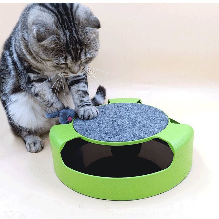 Cat Self-Hi Mouse Catcher Toy Cat Scratching Board Cat Turntable Boredom Relief Toy Cat Simulation Mouse Pet Supplies Wholesale