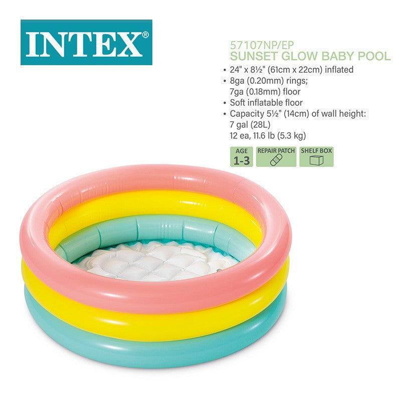 INTEX thickened swimming pool fishing pool inflatable ball pool baby paddling pool swimming pool home with slide swimming pool