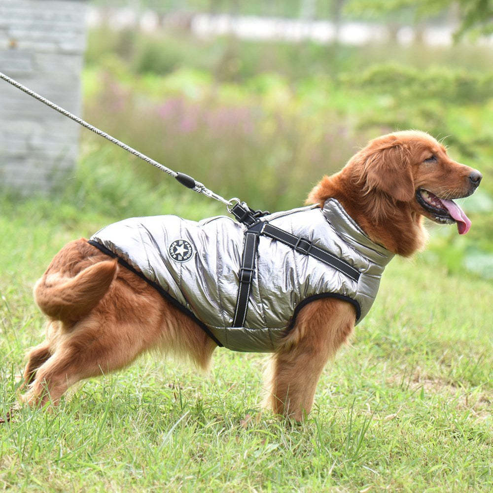 Cross-border new pet clothes reflective dog cotton coat outdoor large dog jacket pet clothing wholesale
