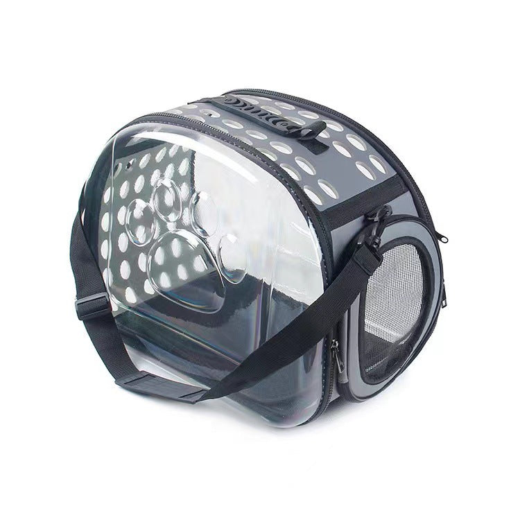 Messenger pet bag breathable foldable pet backpack large capacity two small cat bags outing portable bag in stock