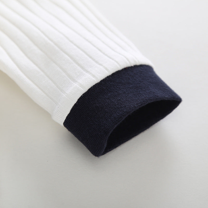 Newborn baby 100-day autumn and winter long-sleeved baby crawling clothes pure cotton jumpsuit new version gentleman bow tie clothes