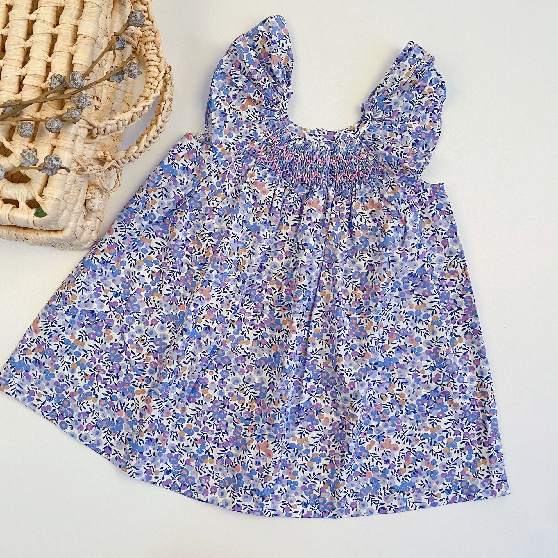 Foreign trade embroidered baby dress dress floral dress baby dress doll dress