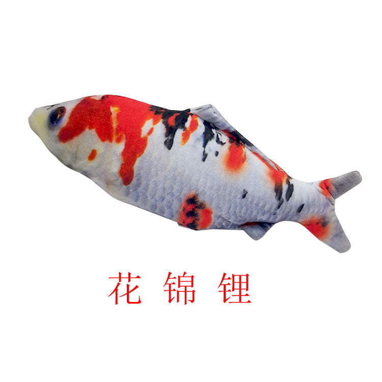 Cross-border electric fish to tease cat fish USB charging pet toy wagging tail jumping fish plush cat toy simulation fish