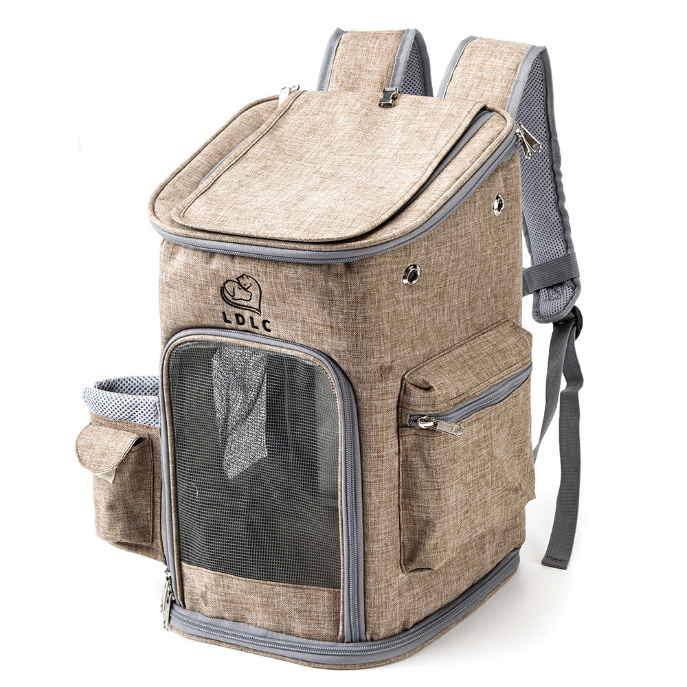 Wholesale Extra Large L Cat Bag Two Cats Backpack Large Capacity Outing Pet Bag Foldable Pet Backpack