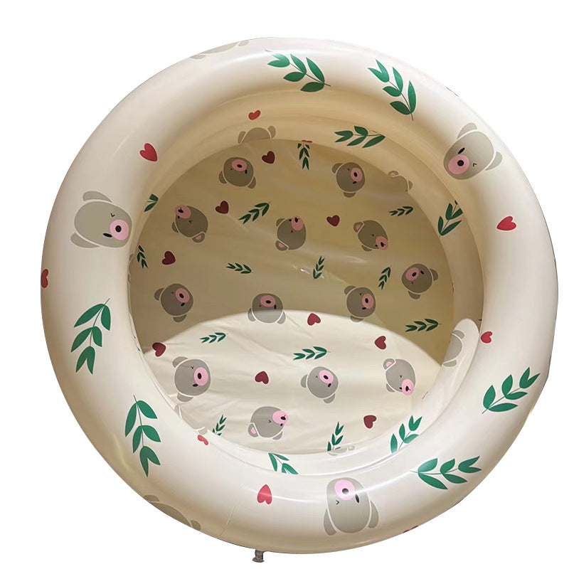 Children's cartoon dinosaur round swimming pool boy ball pool infant seat basin baby pool thickened