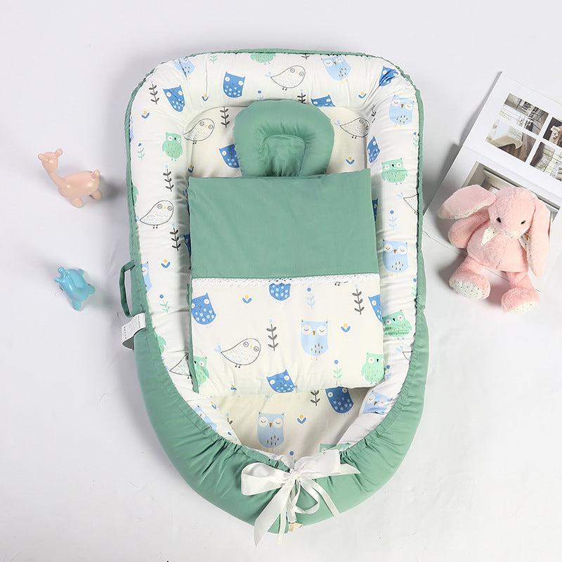 Foreign trade cotton baby bed medium bed American newborn uterus bed bionic bed portable baby bed detachable cross-border