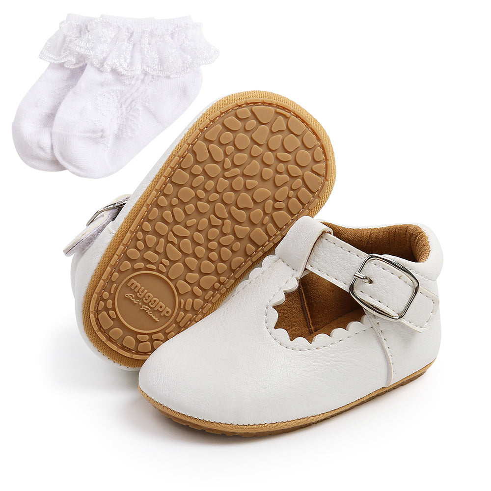 Spring baby princess shoes rubber sole baby shoes toddler shoes for women M1988