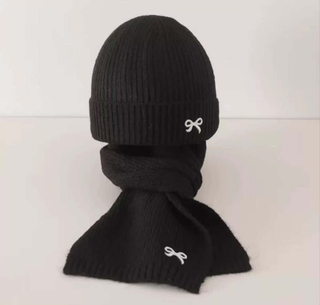 Two-piece children's hat scarf autumn and winter Korean style knitted hat baby warm wool hat boys and girls pullover hat