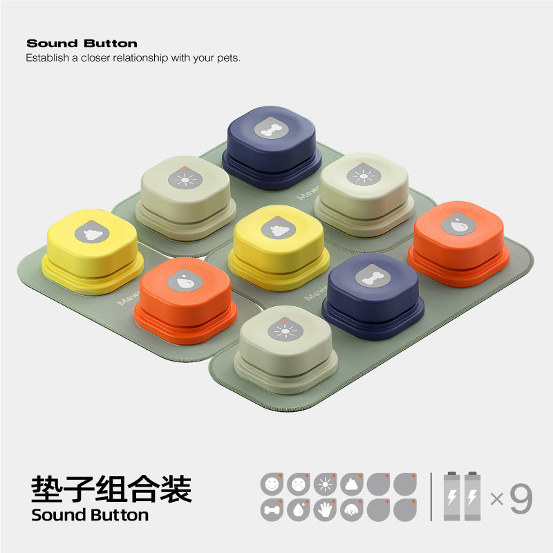 Pet communication button recording button vocal training dog talking button squeeze box button dog toy