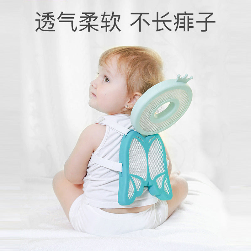 Baby anti-fall head protection pad baby head protection hat summer children's anti-fall pillow breathable 3D factory direct sales