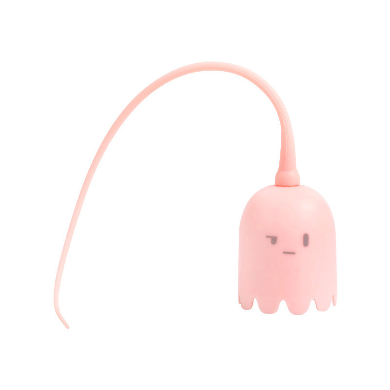 Cross-border cat toy pet electric cat teaser silicone tail bite-resistant electric rotating magic tail self-hilarious boredom relief artifact