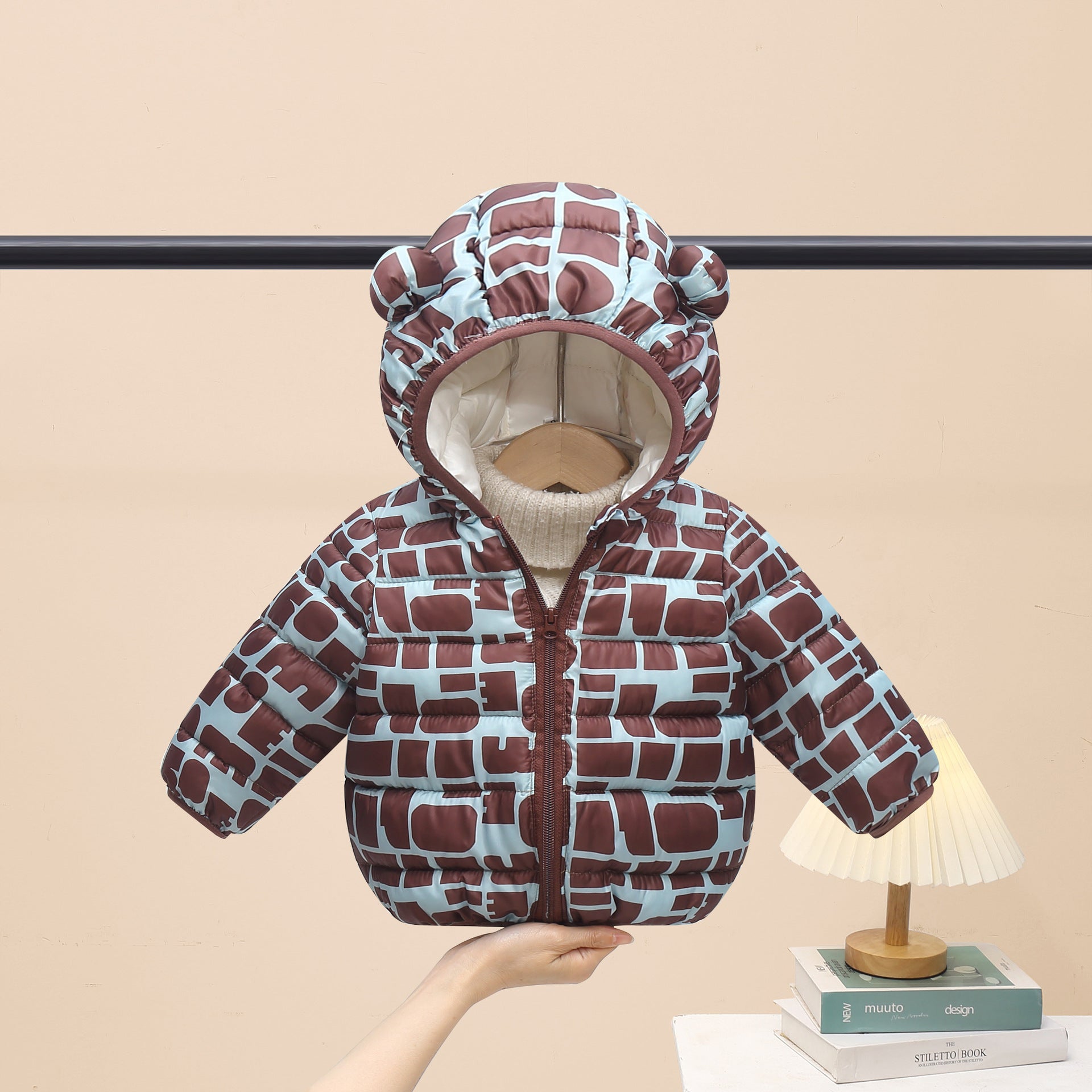 Foreign trade 2025 autumn and winter new cartoon children's down cotton jackets for boys and girls medium and large children's light baby jackets