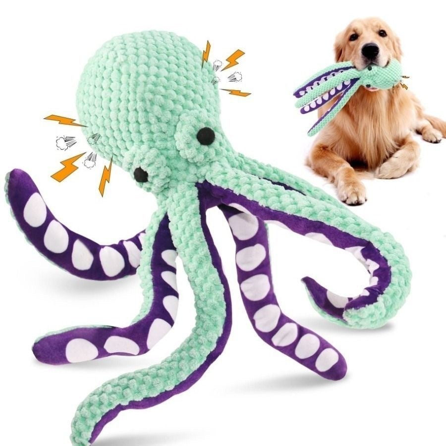Amazon Octopus Dog Plush Toy Voice Interactive Boredom Companion Pet Large Dog Anti-Demolition Home