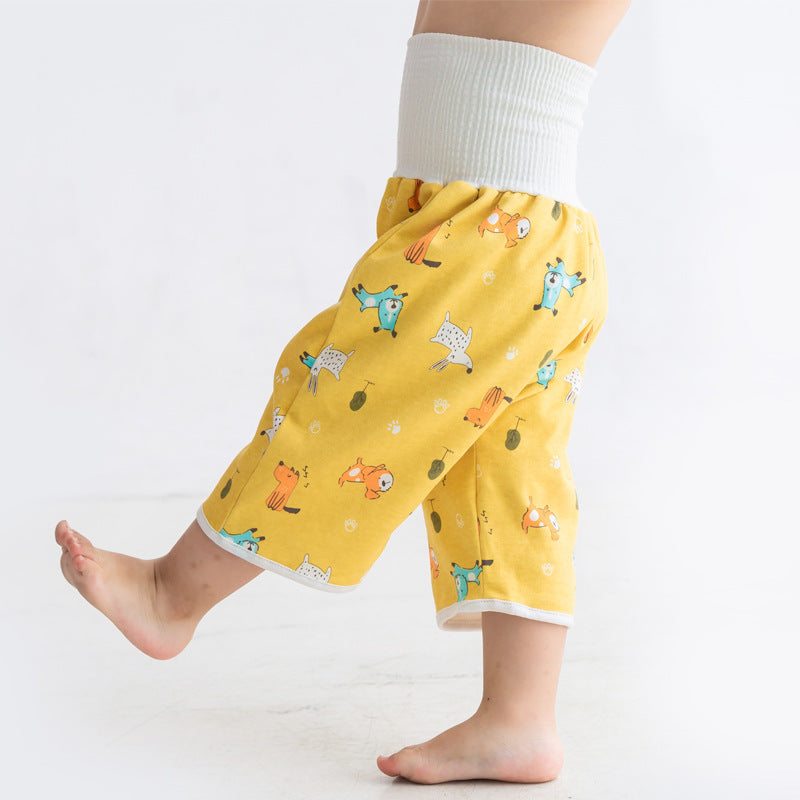 Figge baby diapers waterproof and leak-proof washable baby belly protection diaper pants learning pants anti-bedwetting cotton