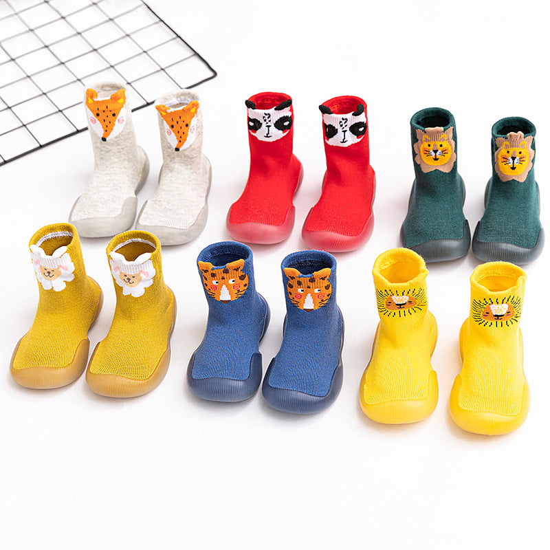 Spring and autumn children's tube breathable socks shoes non-slip floor shoes baby cartoon shoes baby indoor soft-soled toddler shoes