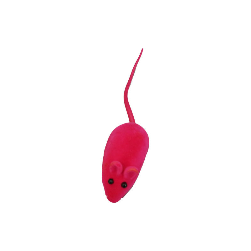 Yijie vinyl flocking little mouse to tease cat cartoon sound toy simulation mouse vinyl sound pet toys