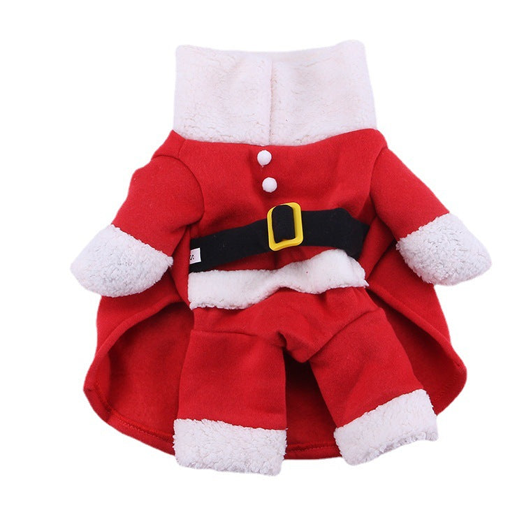 Dog Christmas clothes autumn and winter upright clothes pet cat transformation clothes Teddy Bichon small dog clothes wholesale