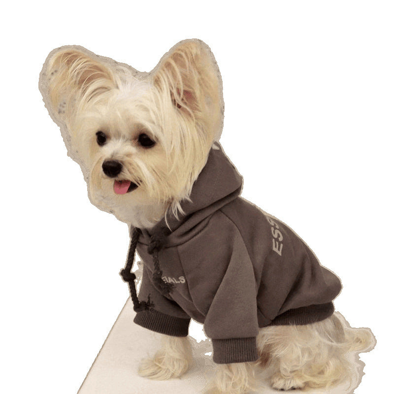 Dog clothes spring and autumn sweatshirt plus velvet warm Teddy Yorkshire schnauzer small dog pet autumn and winter clothes