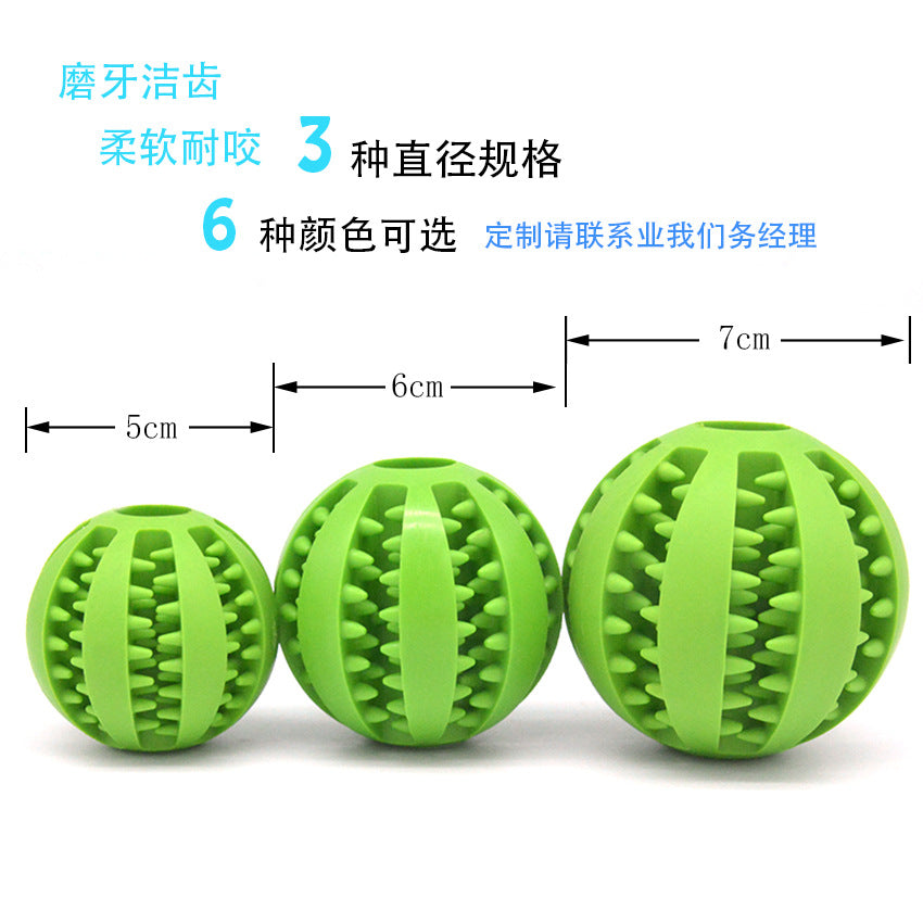 Pet missing food ball dog toy ball educational tpr resistant gnawing teeth cleaning watermelon ball molar ball wholesale