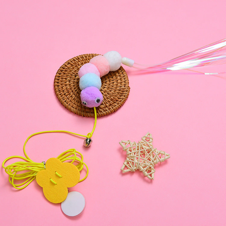 Factory direct sales big discount new cat funny stick hanging door cat toy retractable bell pet supplies wholesale