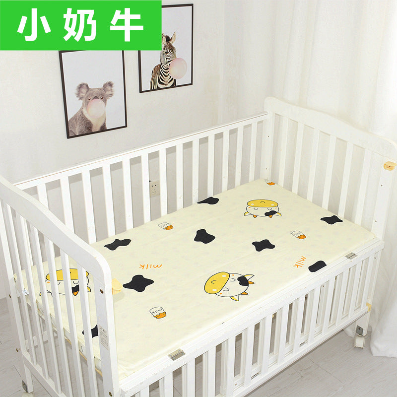 Foreign trade pure cotton crib bed sheet baby maternal and infant products ins children cartoon bed cover wholesale