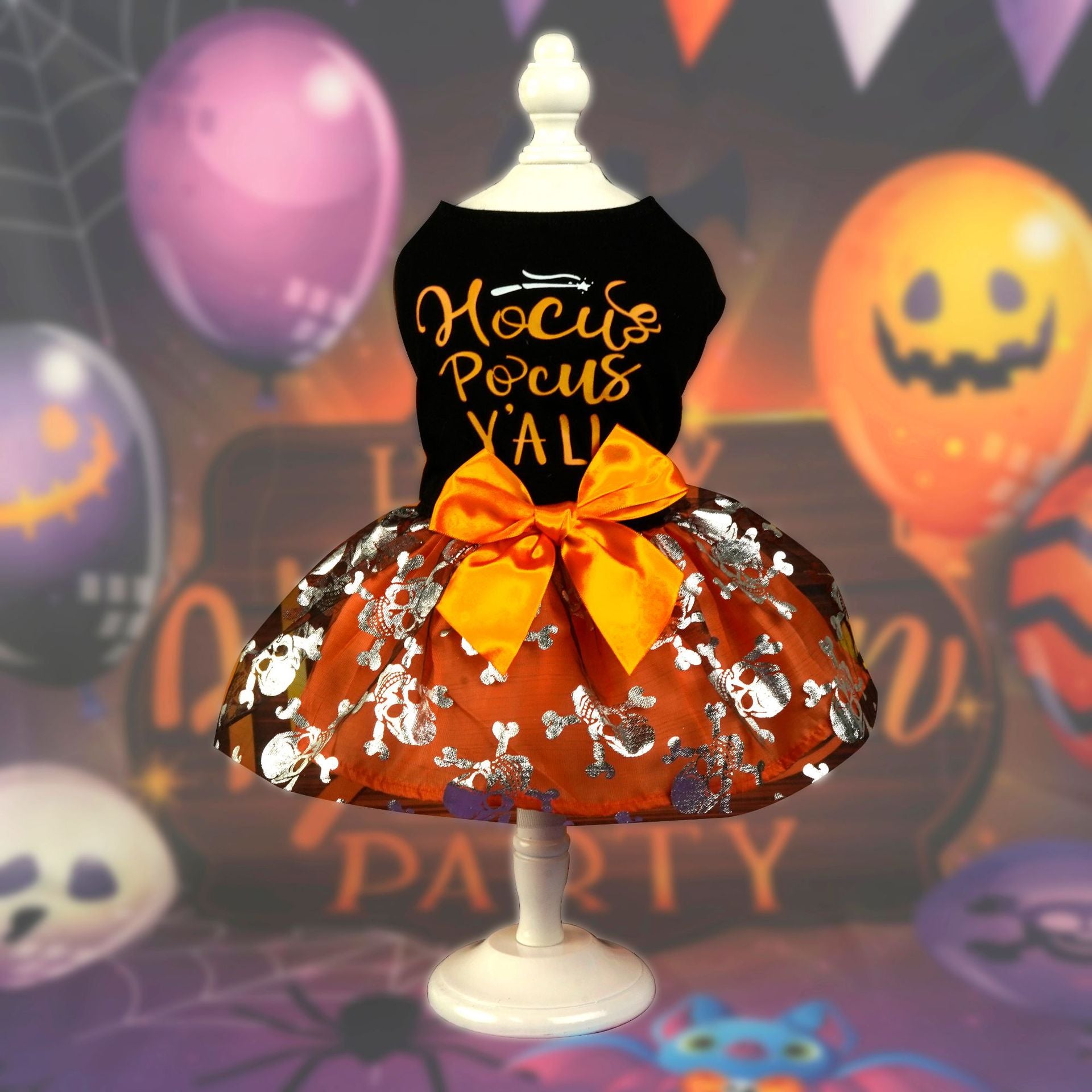 New pet skirt Amazon overseas pet clothes Halloween party dress mesh skirt factory agent