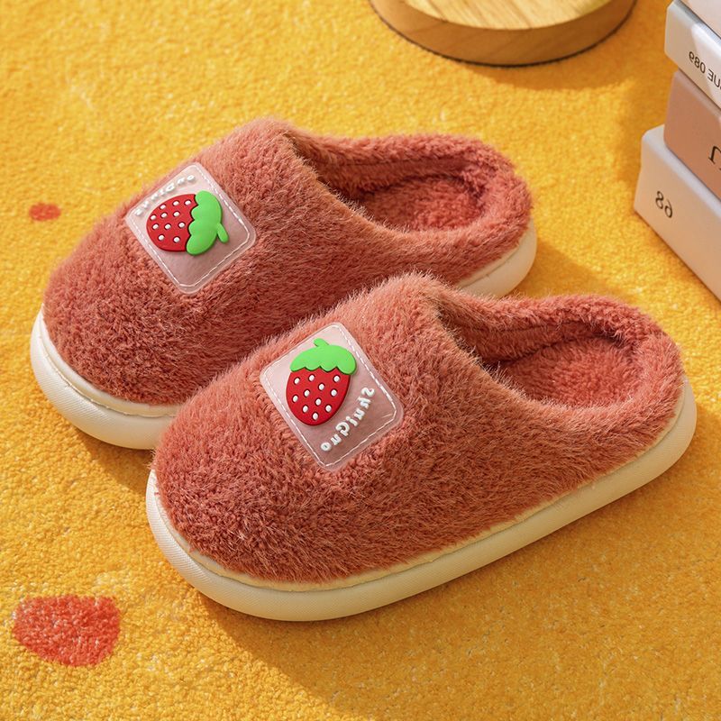 Boys' slippers, children's cotton slippers, winter bag heel, non-slip small and medium-sized children's thick soft bottom plus velvet warm baby cotton shoes
