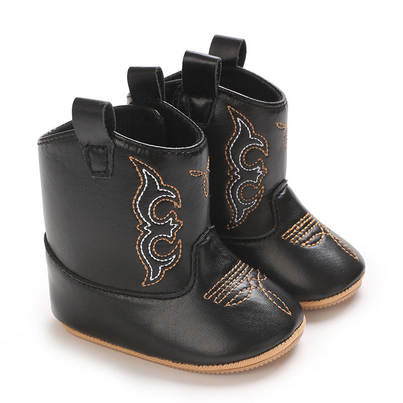 New style baby boots cute high quality soft PU non-slip sole spring and autumn fashion 0-1 year old newborn walking