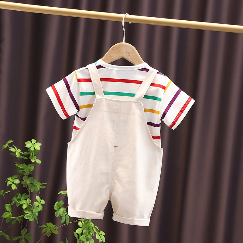 Baby summer clothes for boys, children's suits, spring 1 to 2 years old, half sleeves, 3 years old, 4 years old, children's clothes, summer clothes for girls