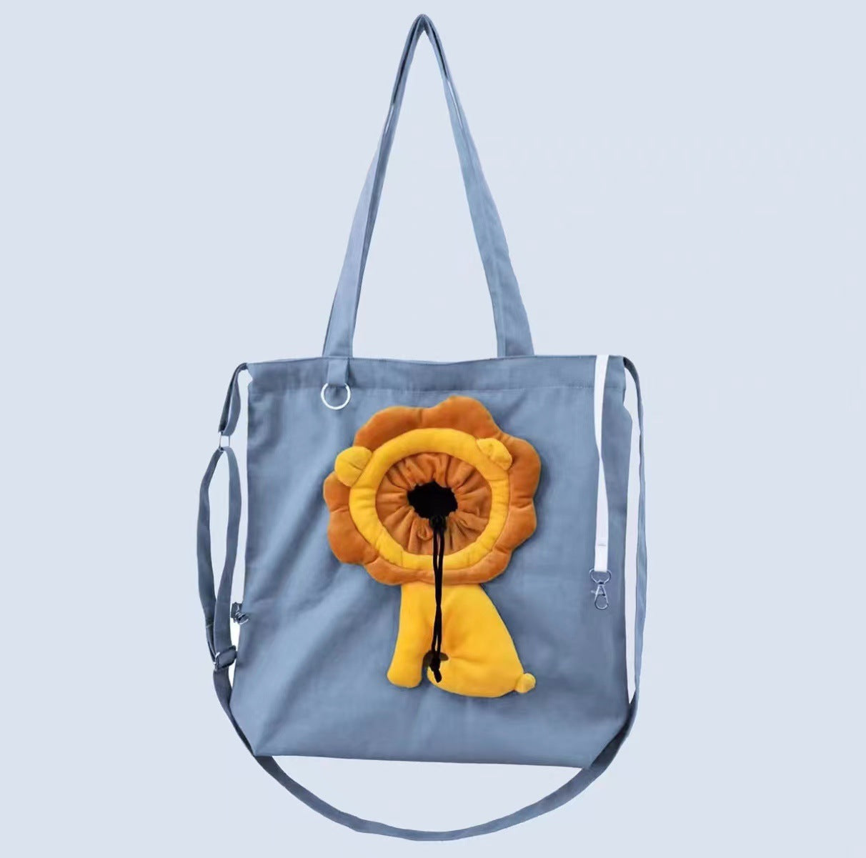 Pet go out backpack small lion cat pet bag canvas single shoulder strap zipper retractable kitten available