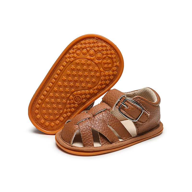 New cross-border summer style 0-1 year old breathable soft rubber sole baby shoes toddler shoes baby sandals factory direct supply