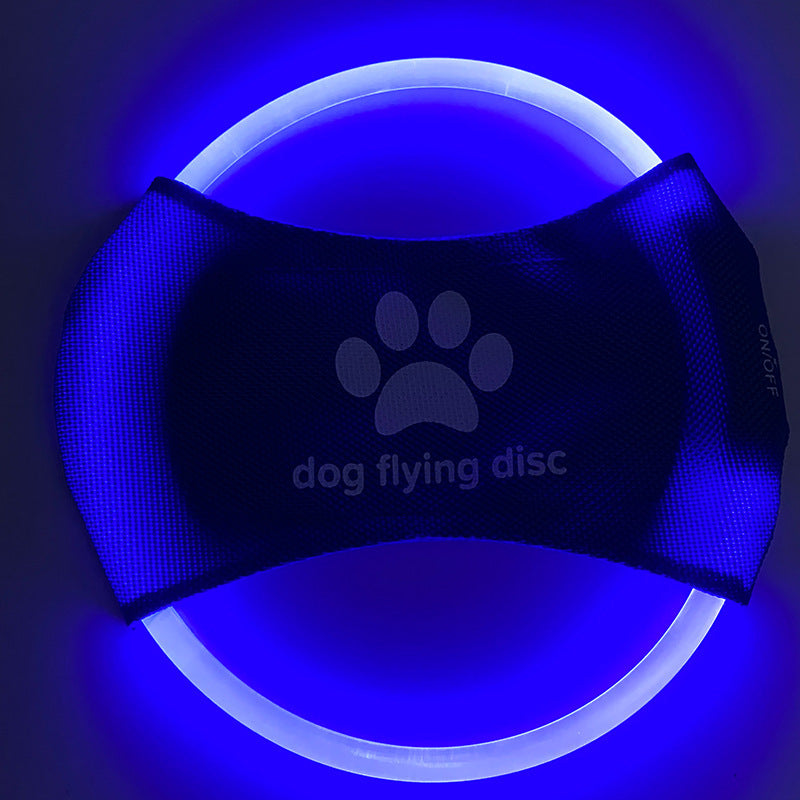 Pet Luminous Supplies LED Rechargeable Pet Luminous Frisbee Dog Training Toys Pet Dog Toy Frisbee