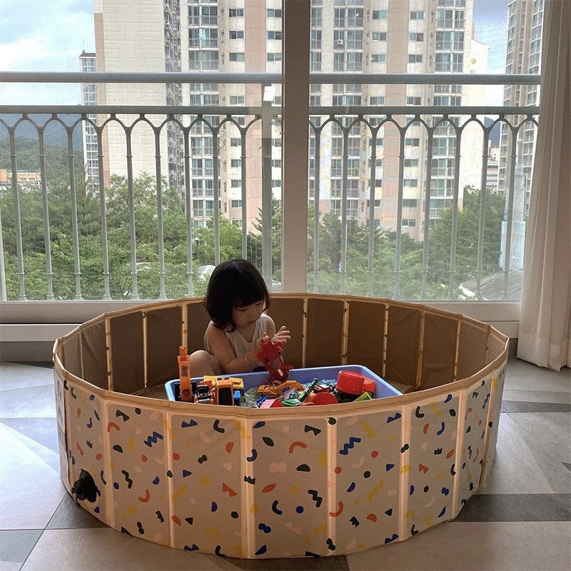 ins multifunctional folding swimming pool ocean ball pool baby playpen sand pool indoor leisure pool bathing fence