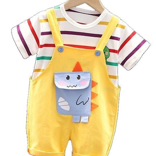Baby summer clothes for boys, children's suits, spring 1 to 2 years old, half sleeves, 3 years old, 4 years old, children's clothes, summer clothes for girls
