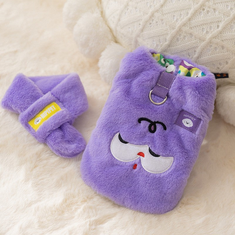 New autumn and winter Korean version dog cute cartoon small and medium-sized dog bear sweatshirt cat Teddy pet dog clothes